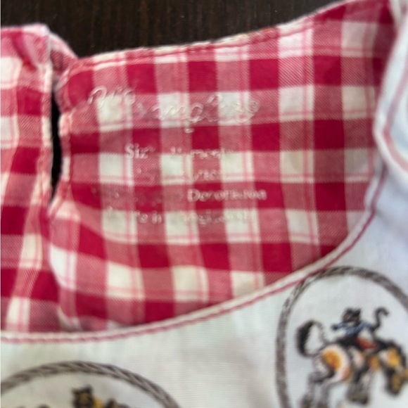 Wrangler Western Rodeo Country And Red Gingham Print Dress Child’s Size 12 mths - Picture 2 of 12